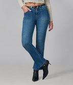 BILLIE-DIS2 High Rise Bootcut Jeans