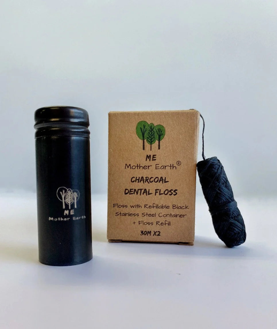 Biodegradable Charcoal Dental Floss 2-Pack