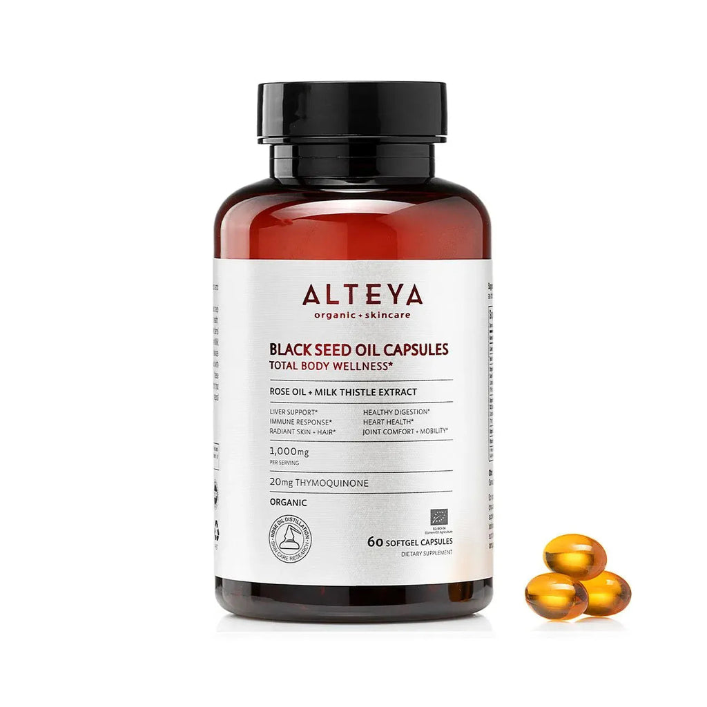 BLACK SEED OIL CAPSULES ROSE OIL + MILK THISTLE EXTRACT