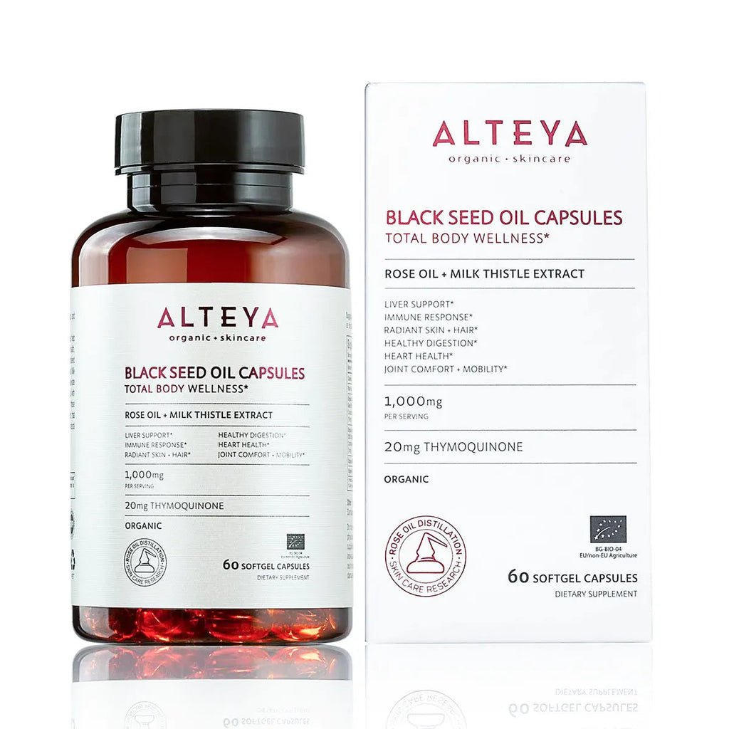 BLACK SEED OIL CAPSULES ROSE OIL + MILK THISTLE EXTRACT