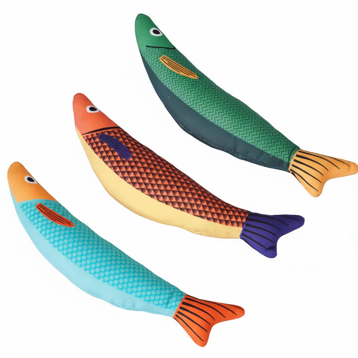 CrinkleFish Kick Toy - Catnip Filled w/ Bell & Crinkle