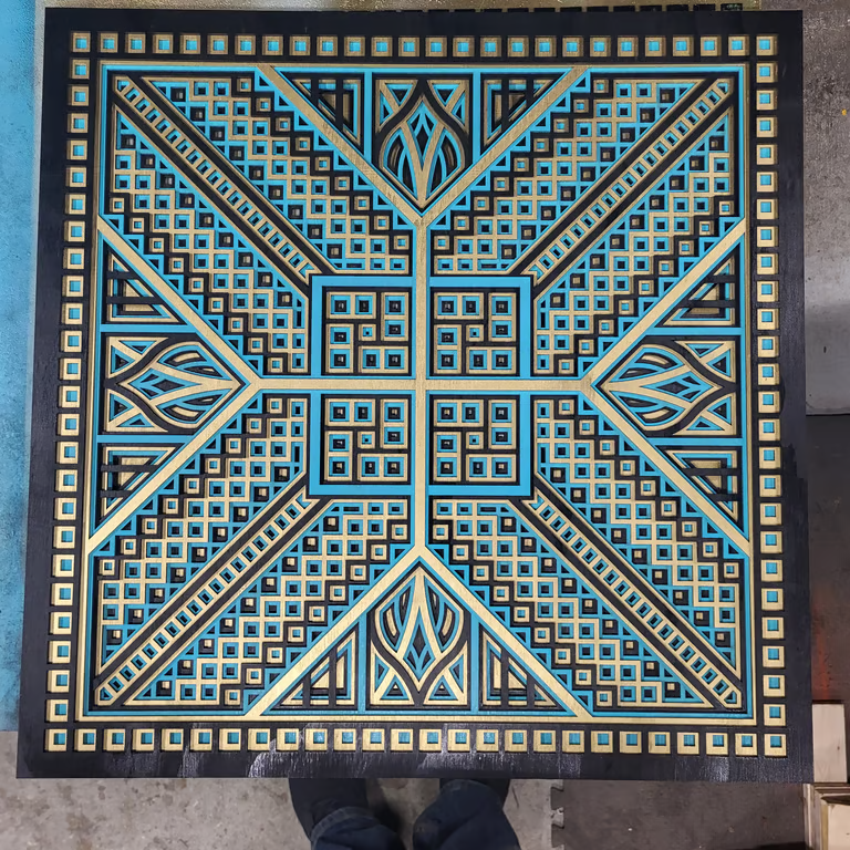 Geometric Cubes Wall Art