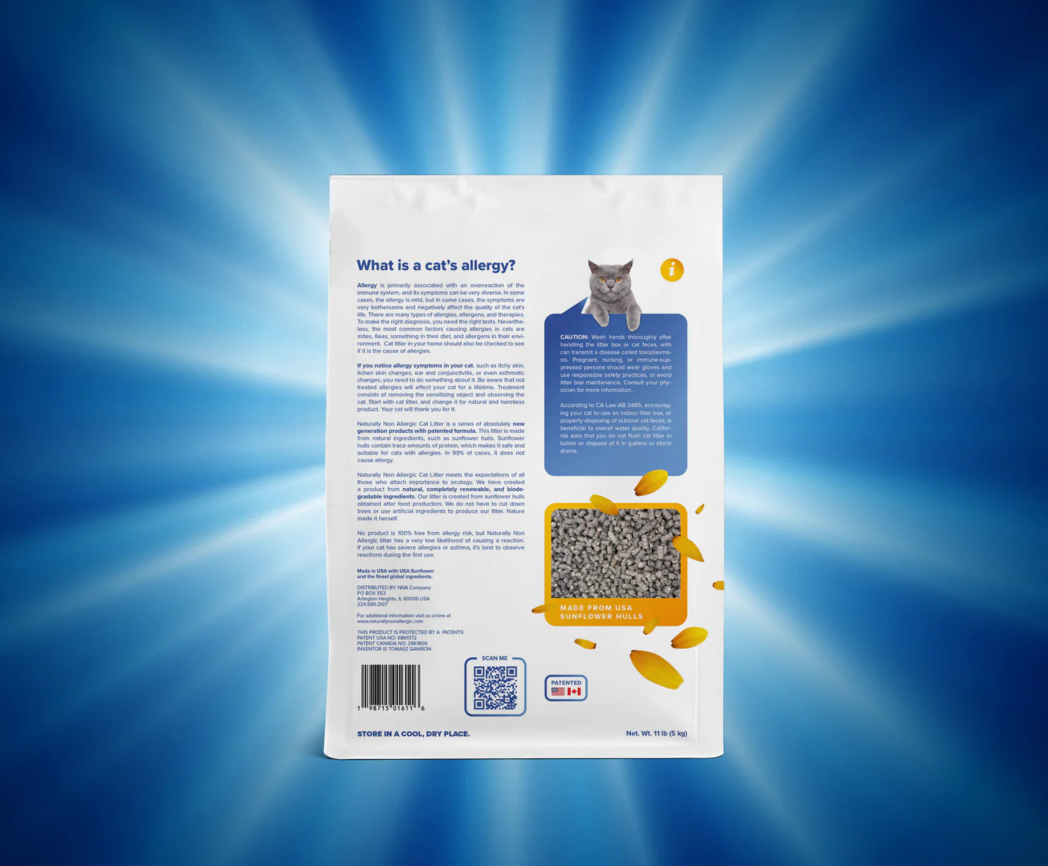 Hypoallergenic Quick-Clumping Cat Litter – 11 lb