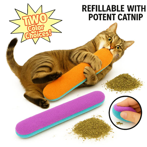 10" Refillable Organic Catnip Kickers