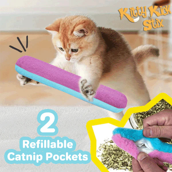 10" Refillable Organic Catnip Kickers