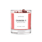 Chakra 1 Red Jasper Gemstone Candle