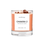 Chakra 2 Sunstone Gemstone Candle