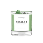 Chakra 4 Aventurine Gemstone Candle