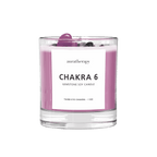 Chakra 6 Amethyst & Tourmaline Gemstone Candle
