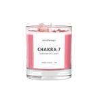 Chakra 7 Strawberry Quartz Gemstone Candle
