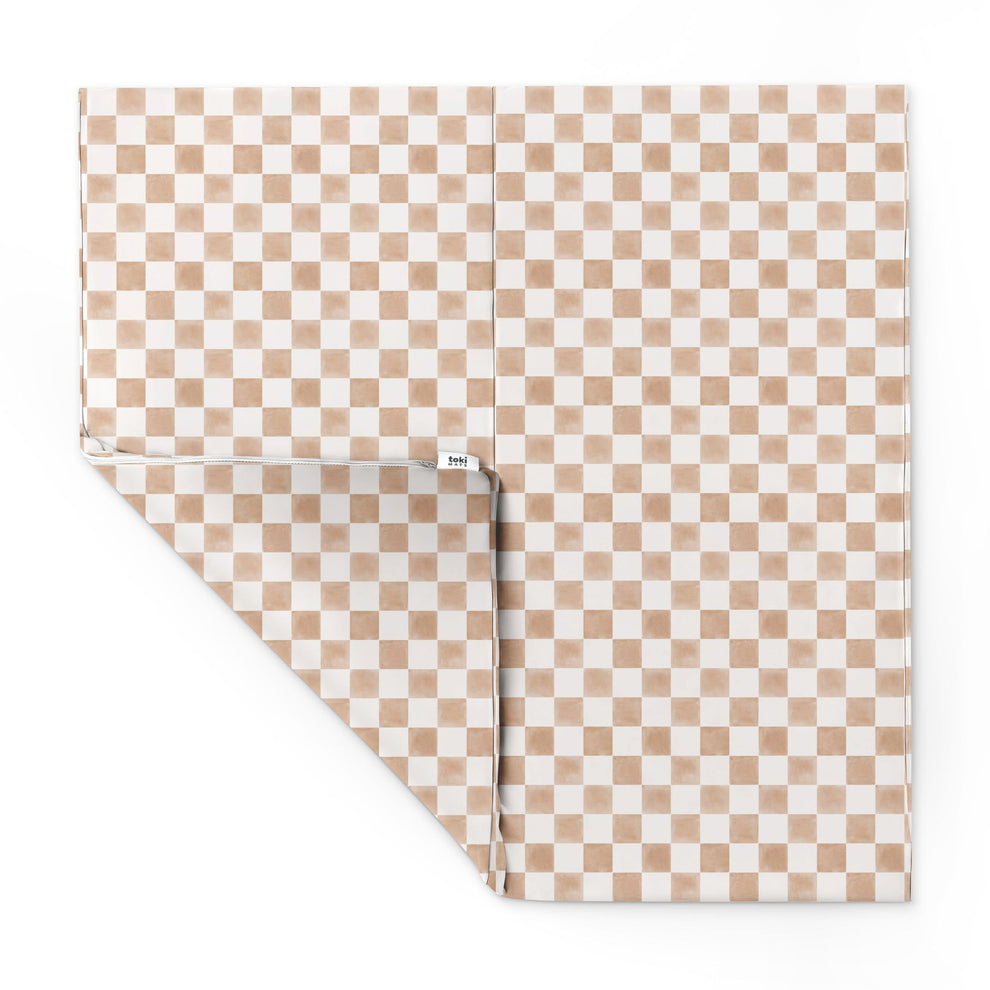 Checker Toffee Vegan Leather Mat