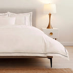 Classic Percale Embroidered Duvet Cover