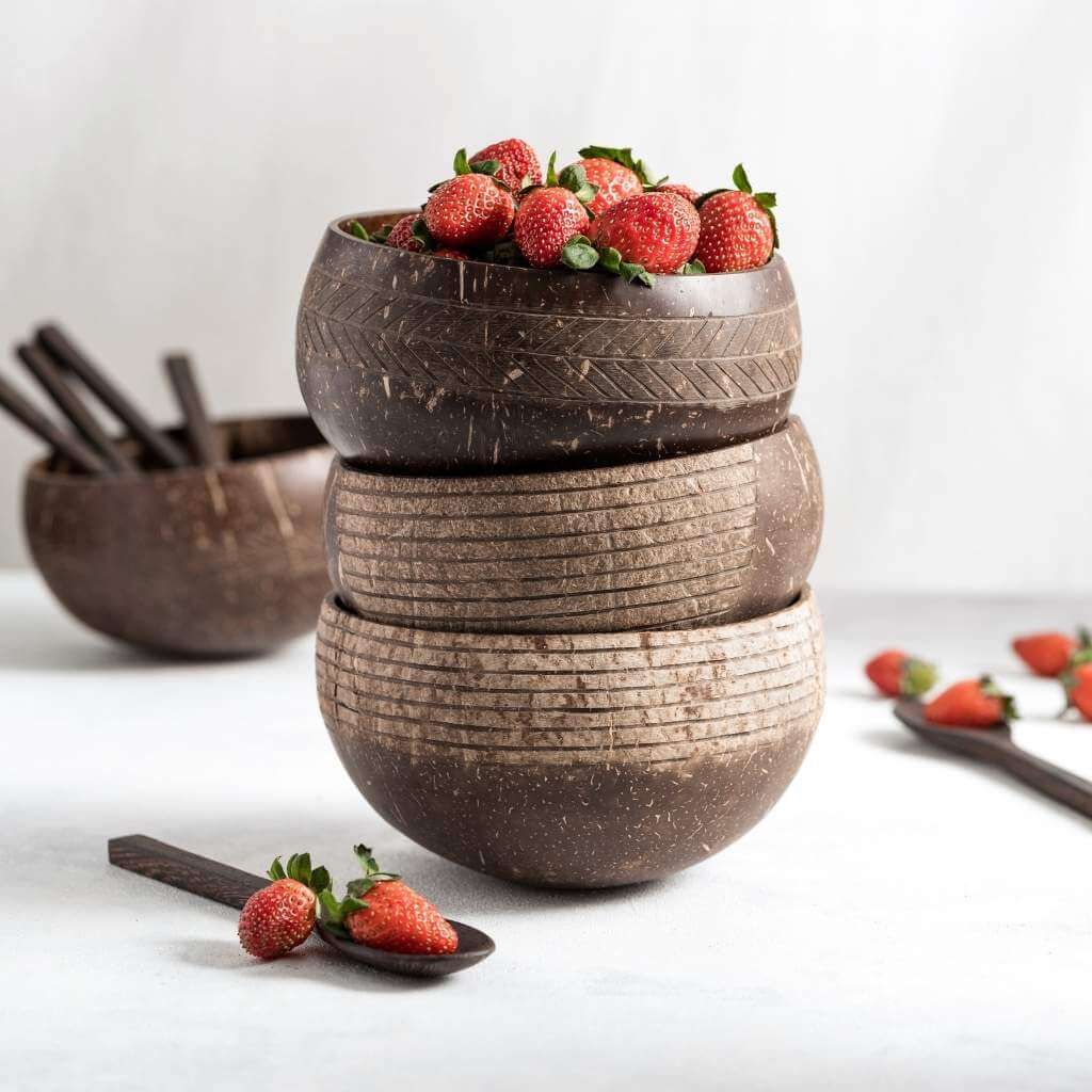 Eco-friendly Coconut Bowls & Spoons
