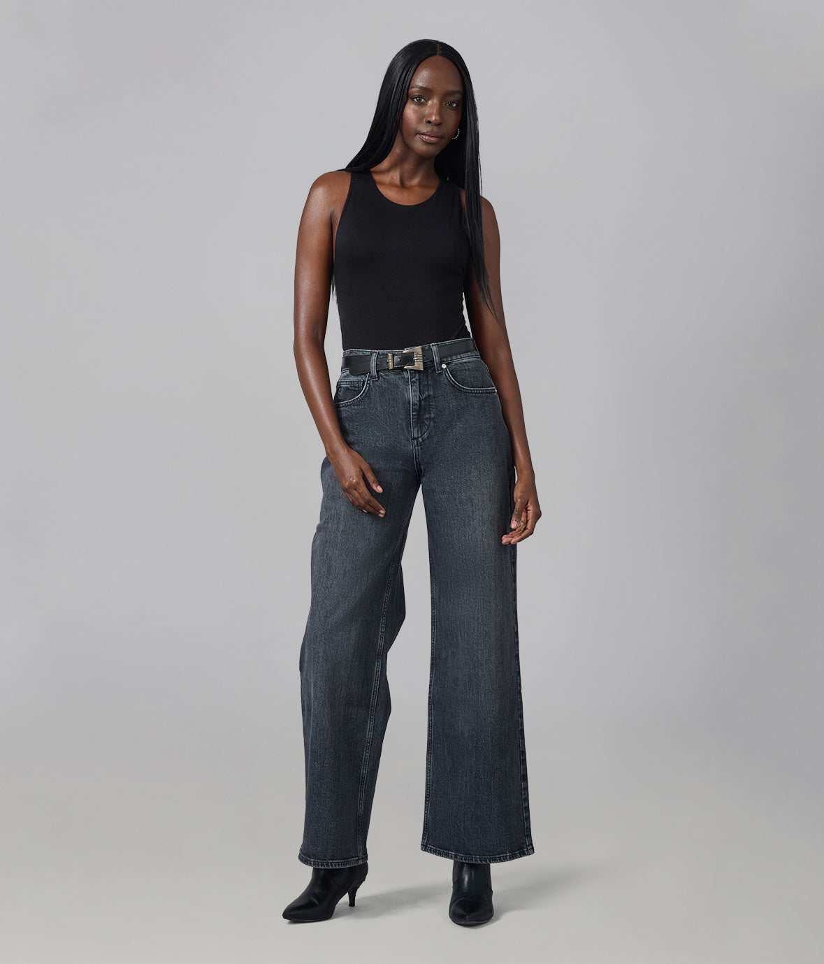 COLETTE-GG High Rise Wide Leg Jeans