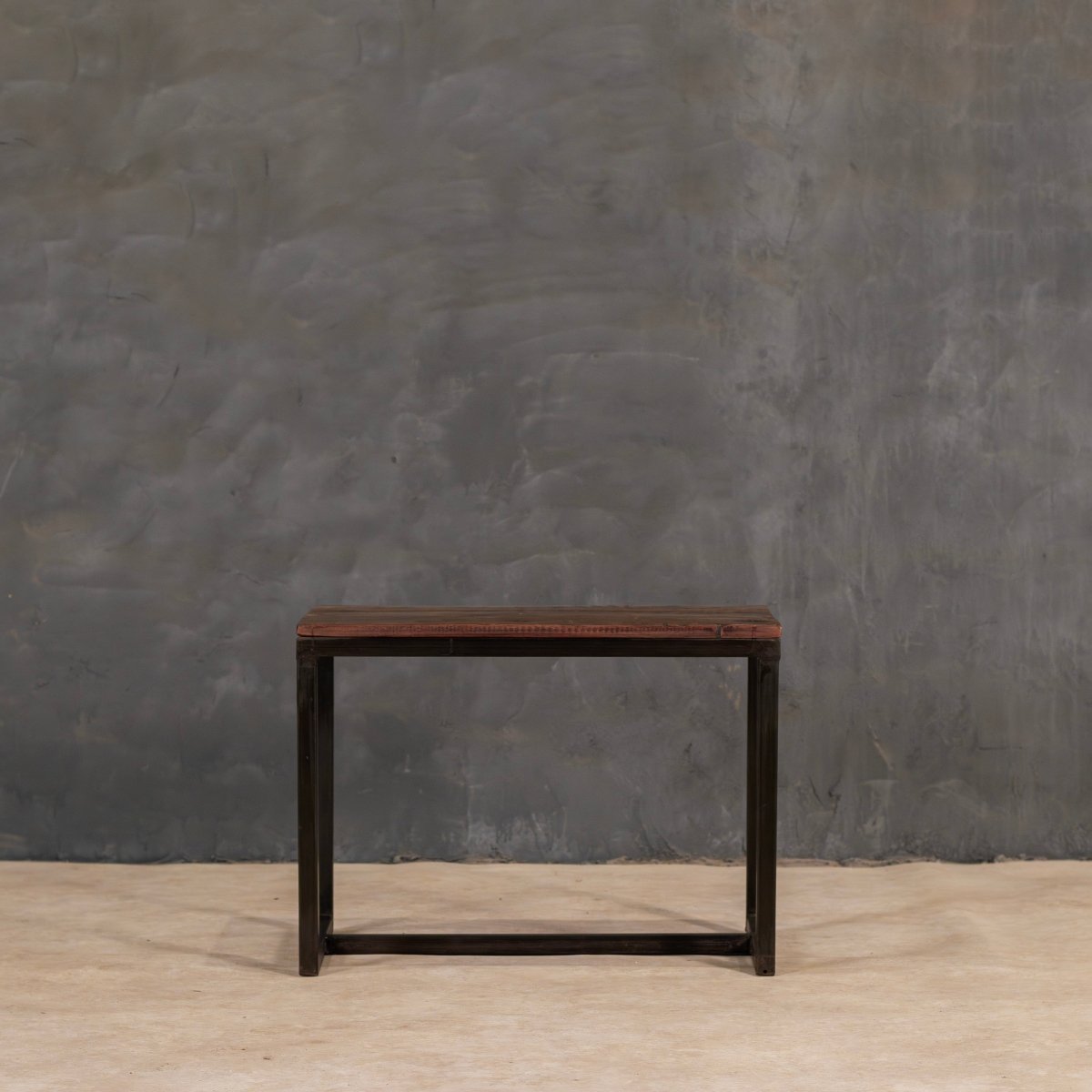 Compact Wood Metal Stool