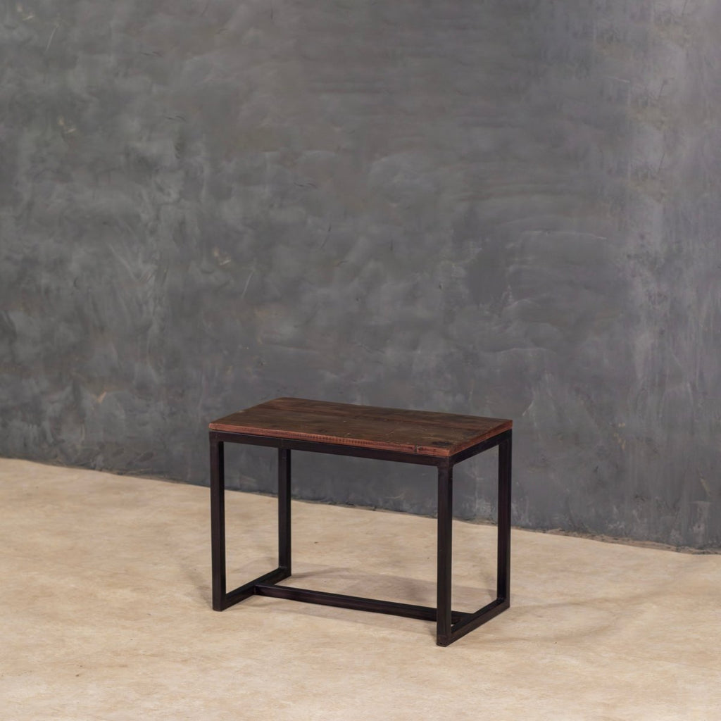 Compact Wood Metal Stool
