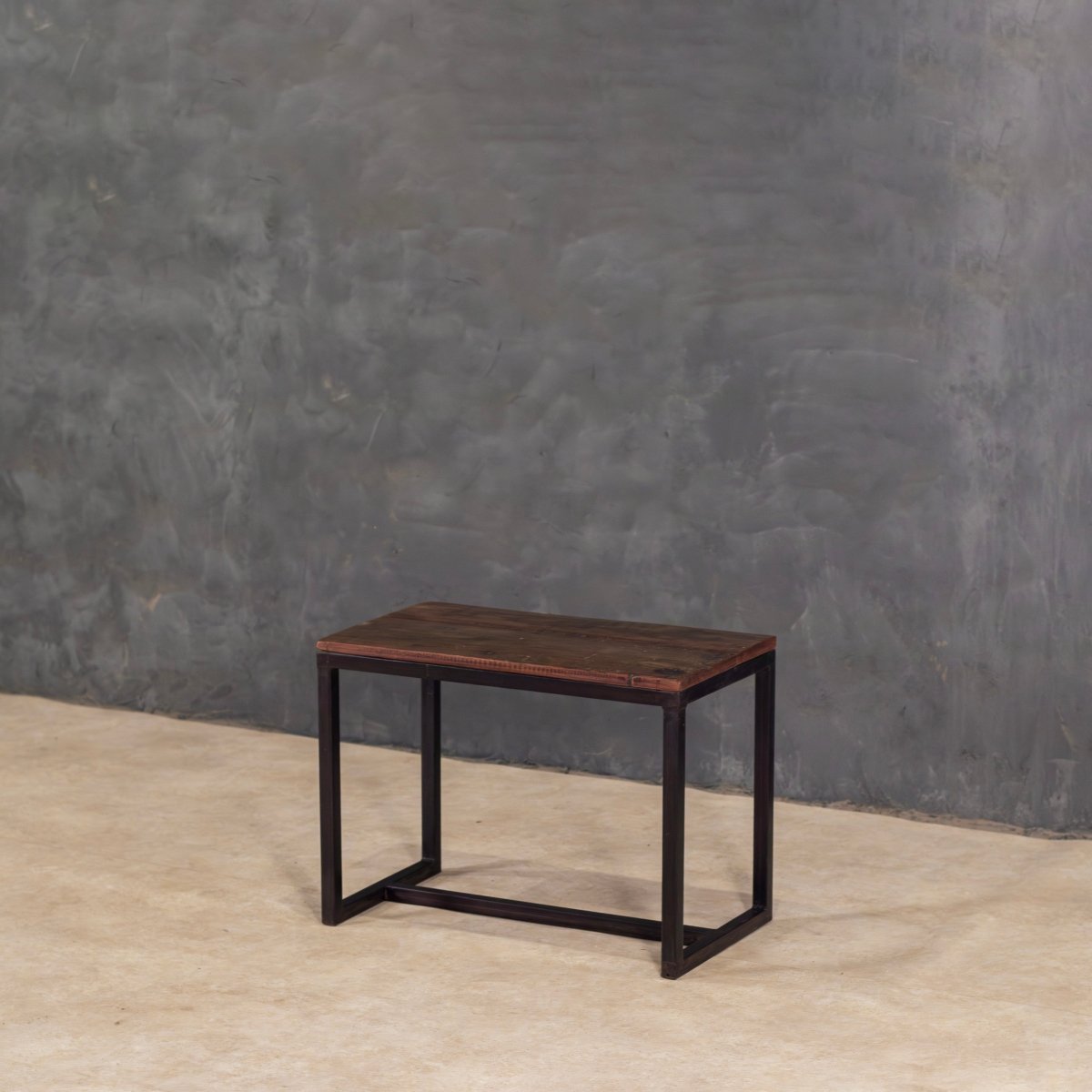 Compact Wood Metal Stool