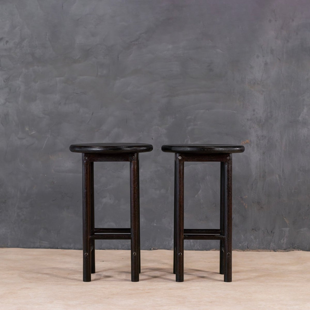 Compact Wooden Bar Stool