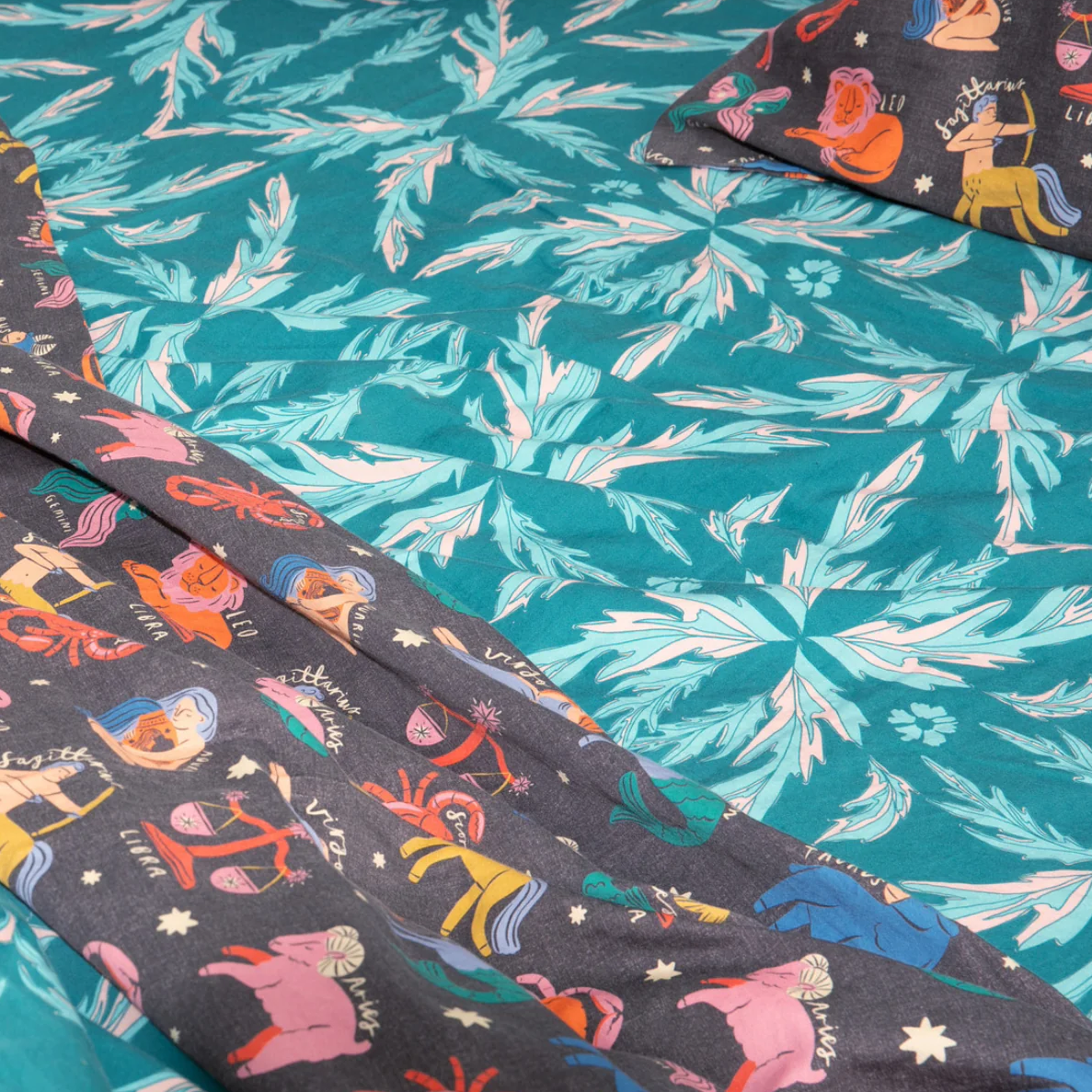 Cotton Sateen Fitted Sheet - Kaleidoscope