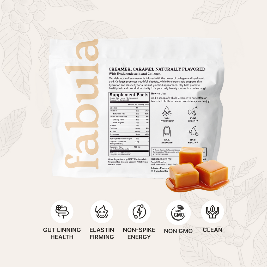 Creamer with Collagen and Hyaluronic acid, Caramel - 240g / 20-25 servings