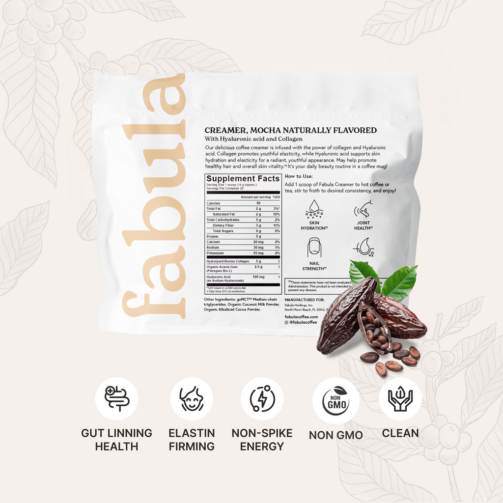 Creamer with Collagen and Hyaluronic acid, Mocha - 240g / 20-25 servings