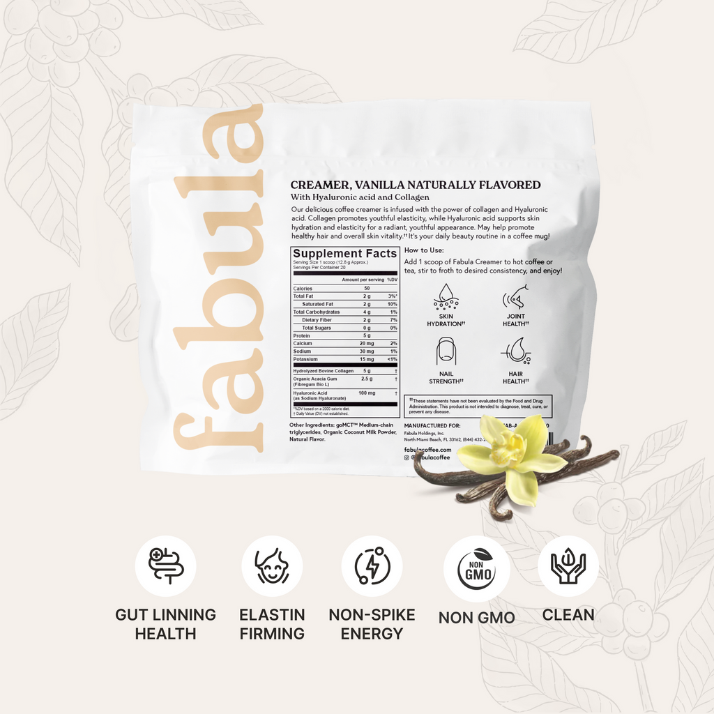 Creamer with Collagen and Hyaluronic acid, Vanilla - 240g / 20-25 servings