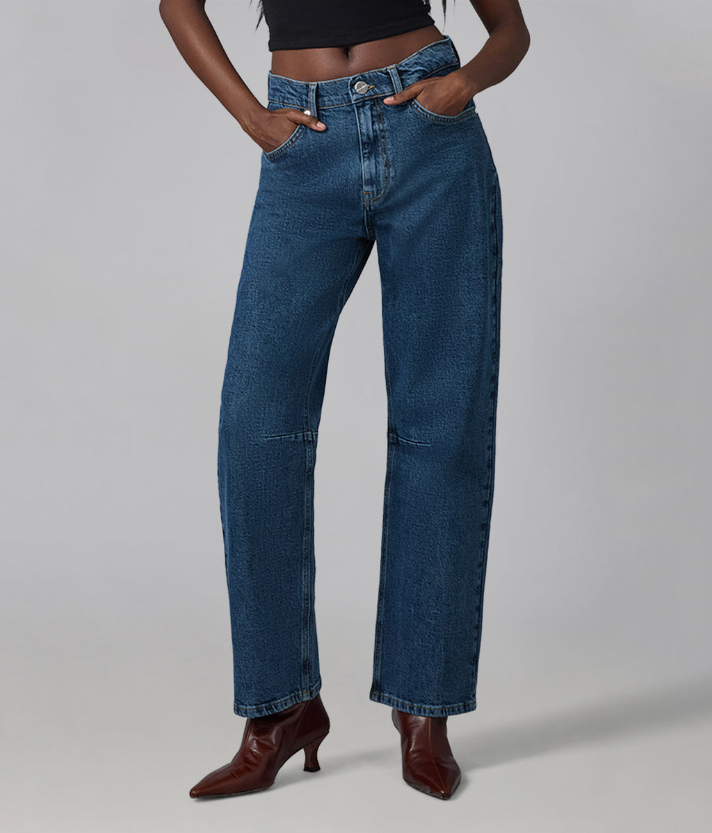DYLAN-CSB High Rise Barrel Jeans