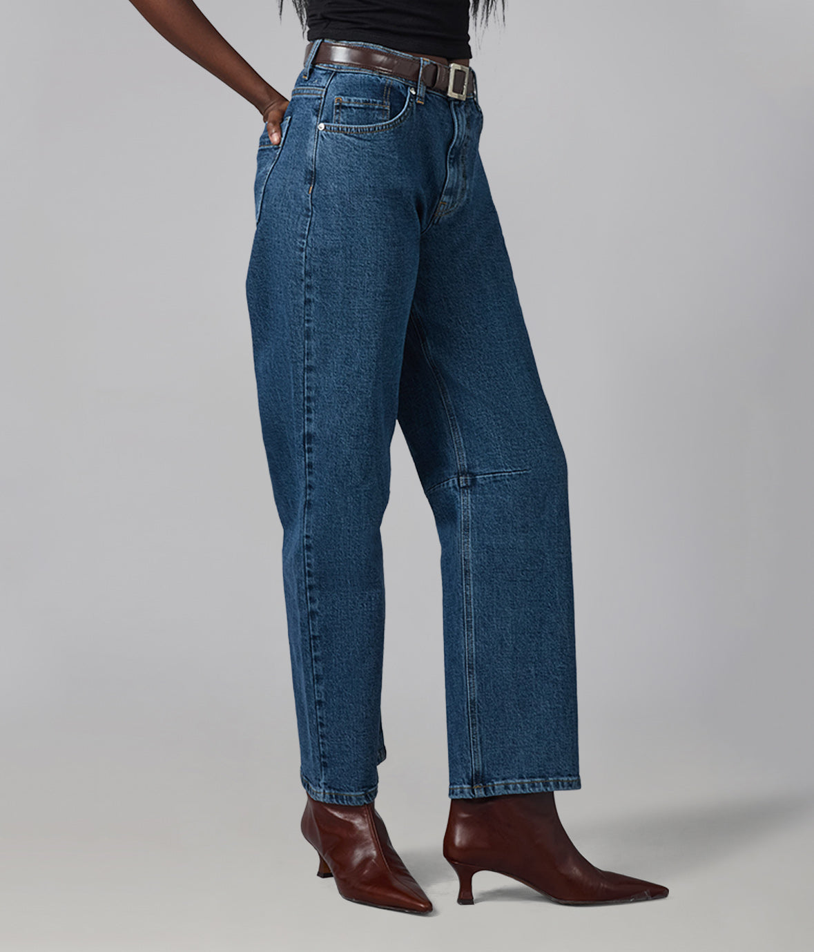 DYLAN-CSB High Rise Barrel Jeans