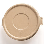 24 & 32 oz Compostable Fiber Round Bowl Lids | No PFAS | 400/Case