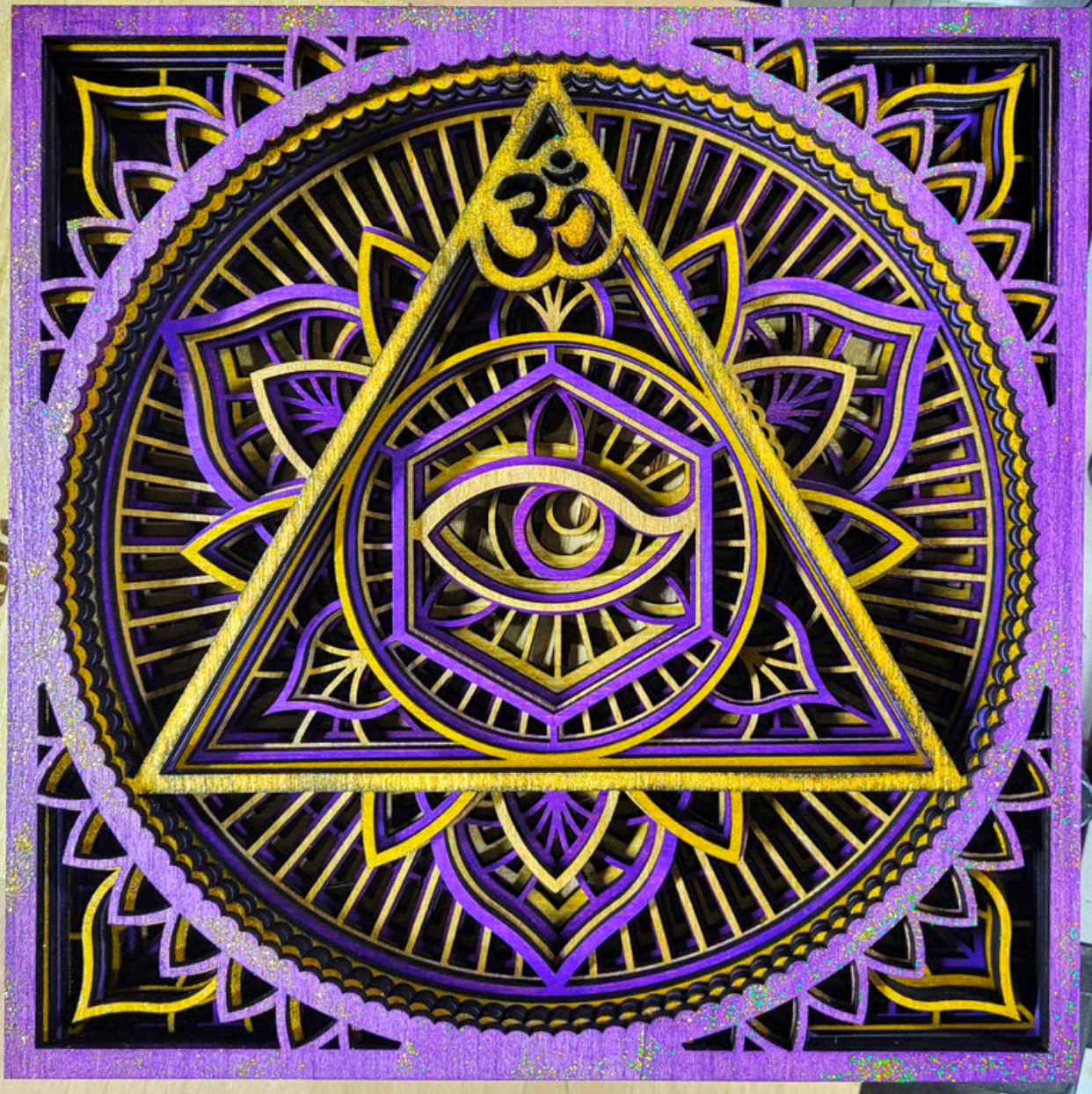 Geometric Pyramid Wall Art