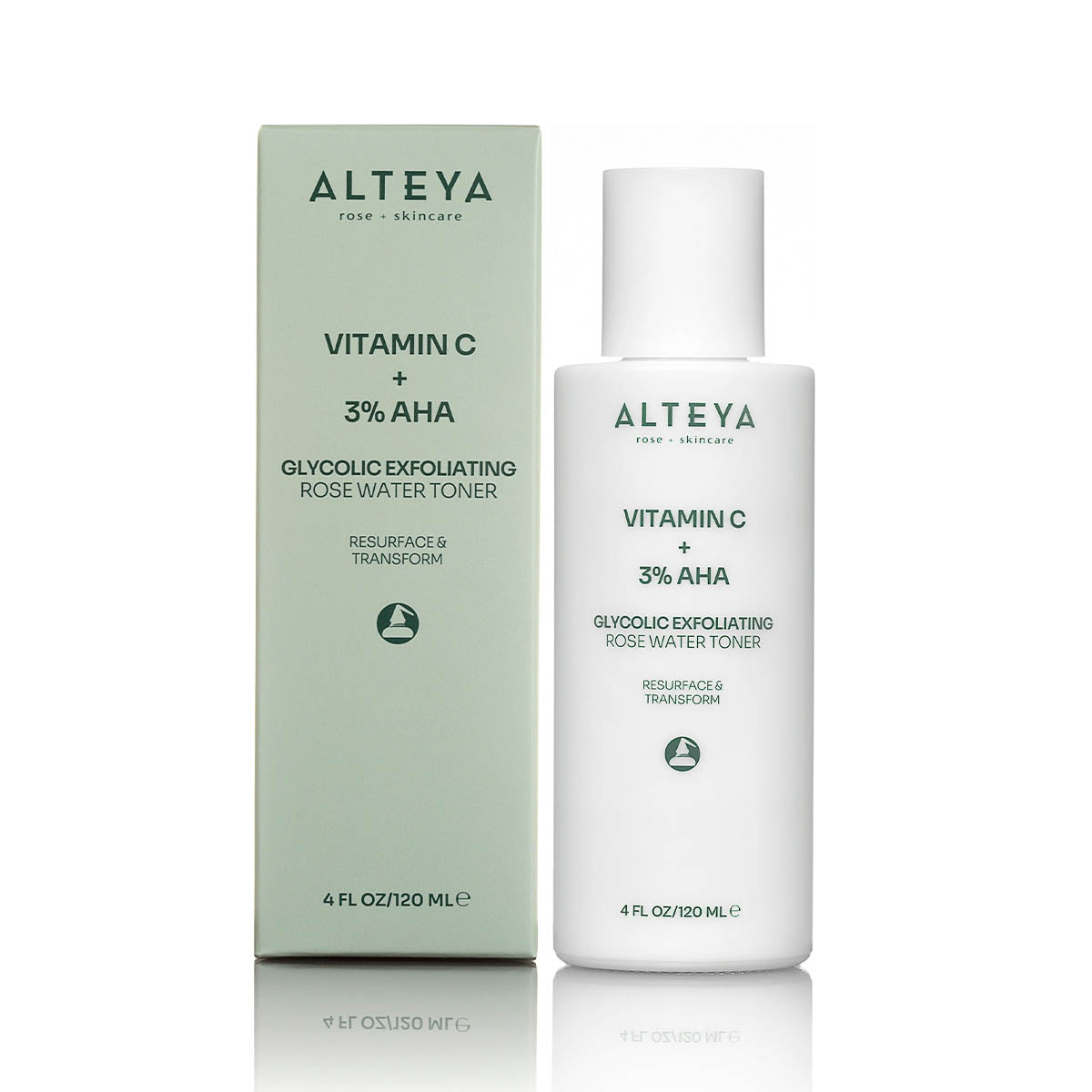 GLYCOLIC EXFOLIATING ROSE WATER TONER (VITAMIN C + 3% AHA)