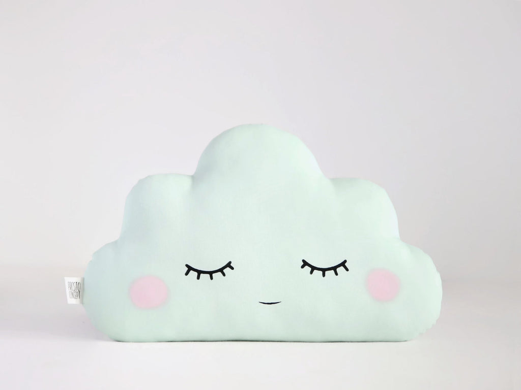 Green Mint Small Cloud Pillow