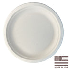 9" Made in USA Compostable Fiber Plates | No PFAS | 500/Case