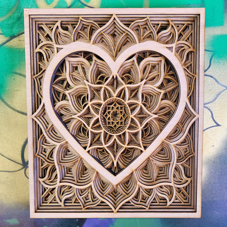 Heart Mandala Wall Art