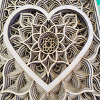 Heart Mandala Wall Art