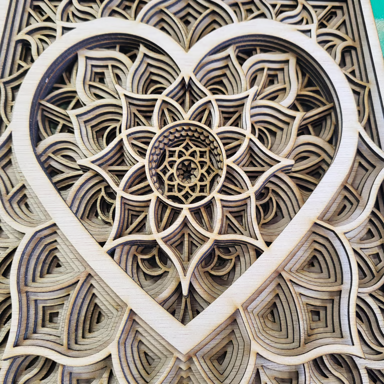 Heart Mandala Wall Art