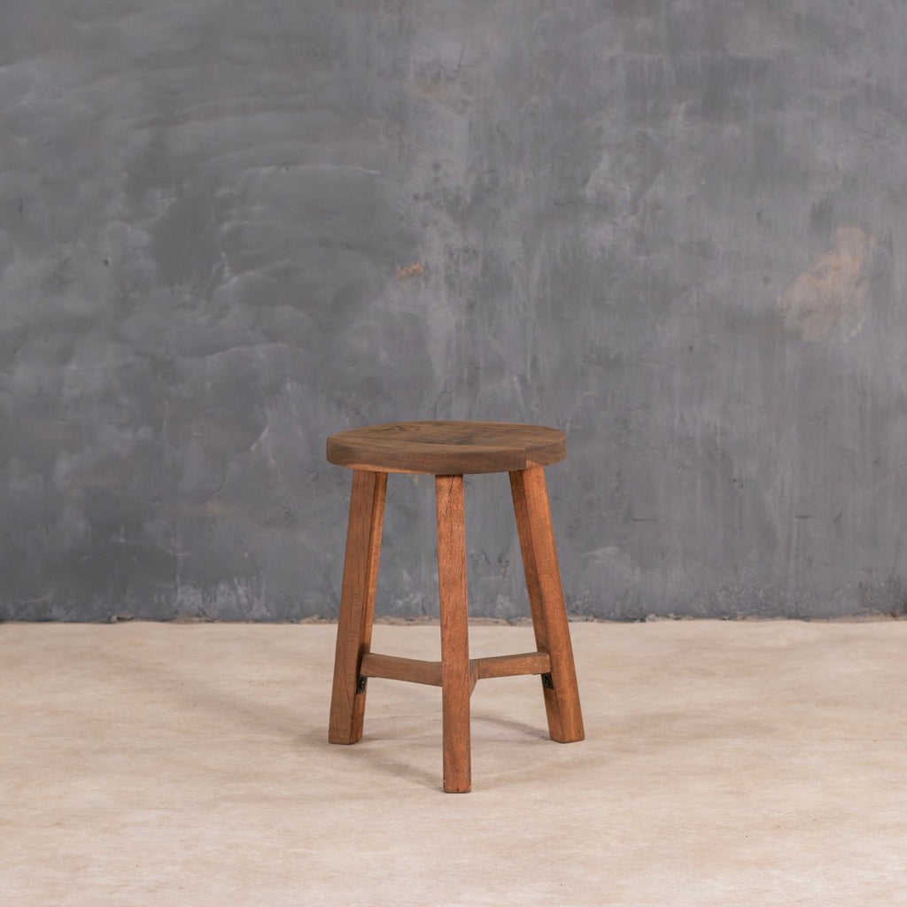 Handcrafted Wood Accent Stool