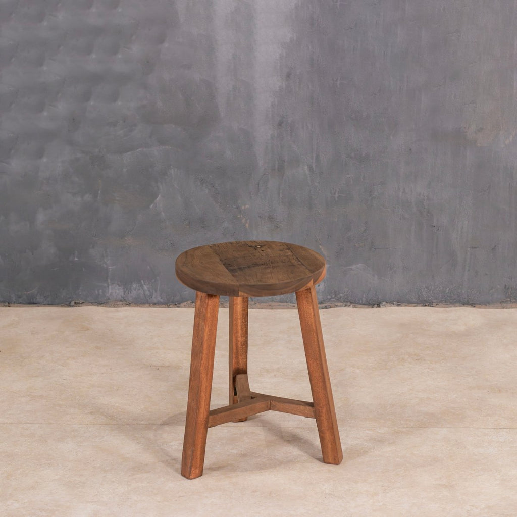 Handcrafted Wood Accent Stool