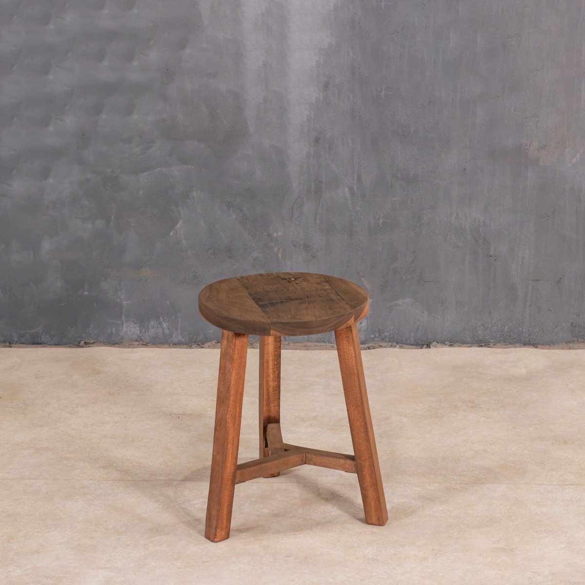 Handcrafted Wood Accent Stool