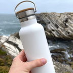 Stainless Steel Water Bottle with Bamboo Lid