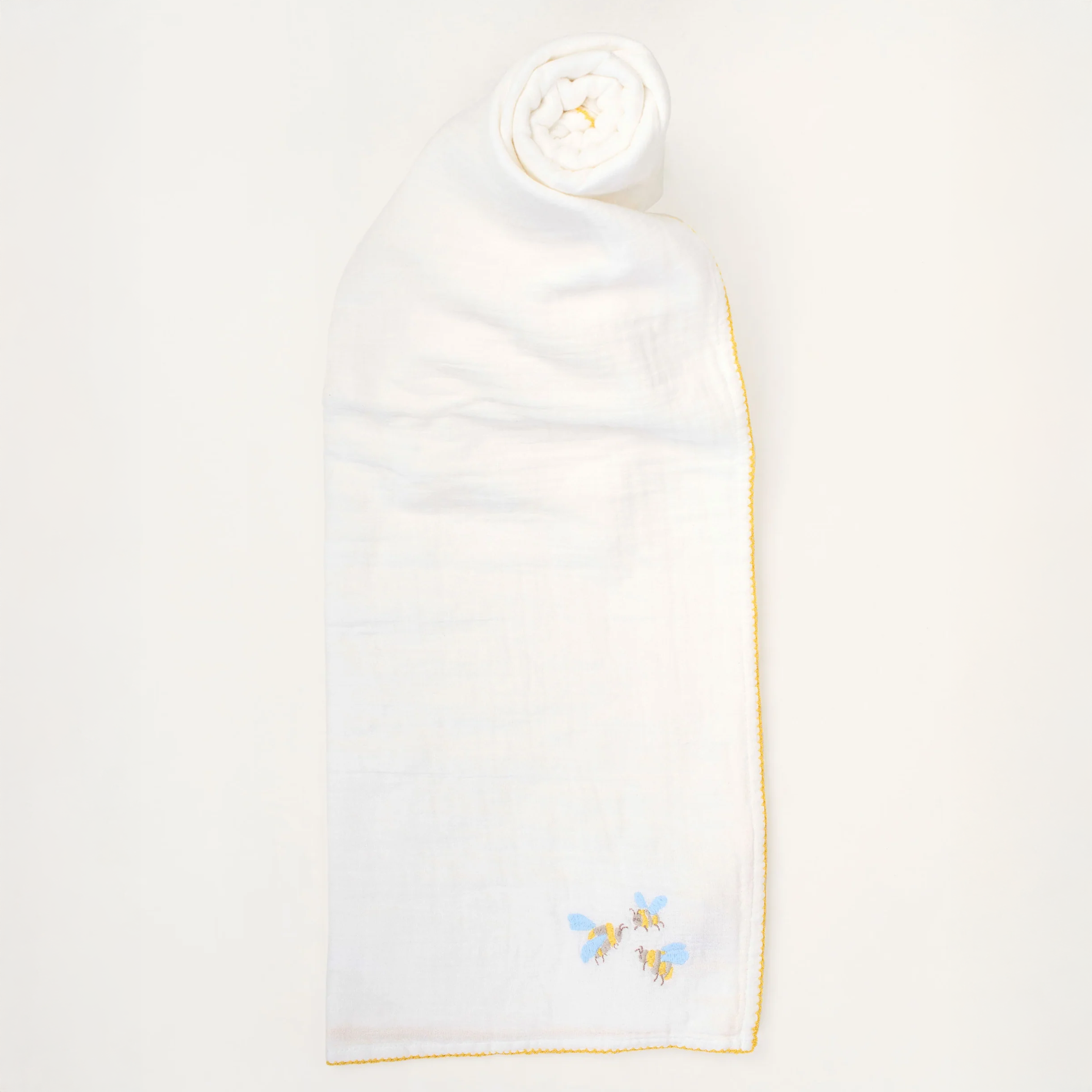 Bumblebee Embroidered Shawl Blanket