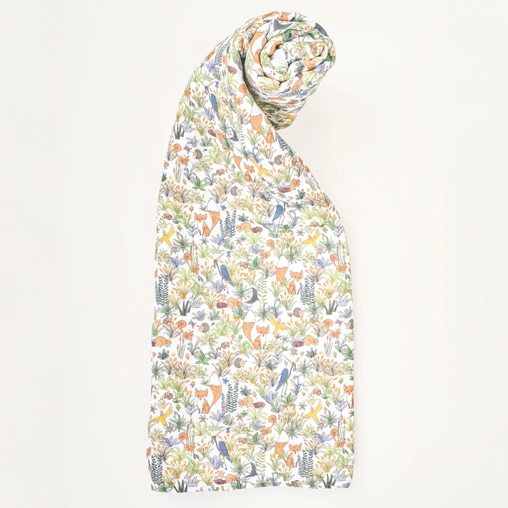 Foxy Forest Shawl Blanket