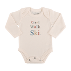 long sleeve graphic bodysuit | crawl walk ski