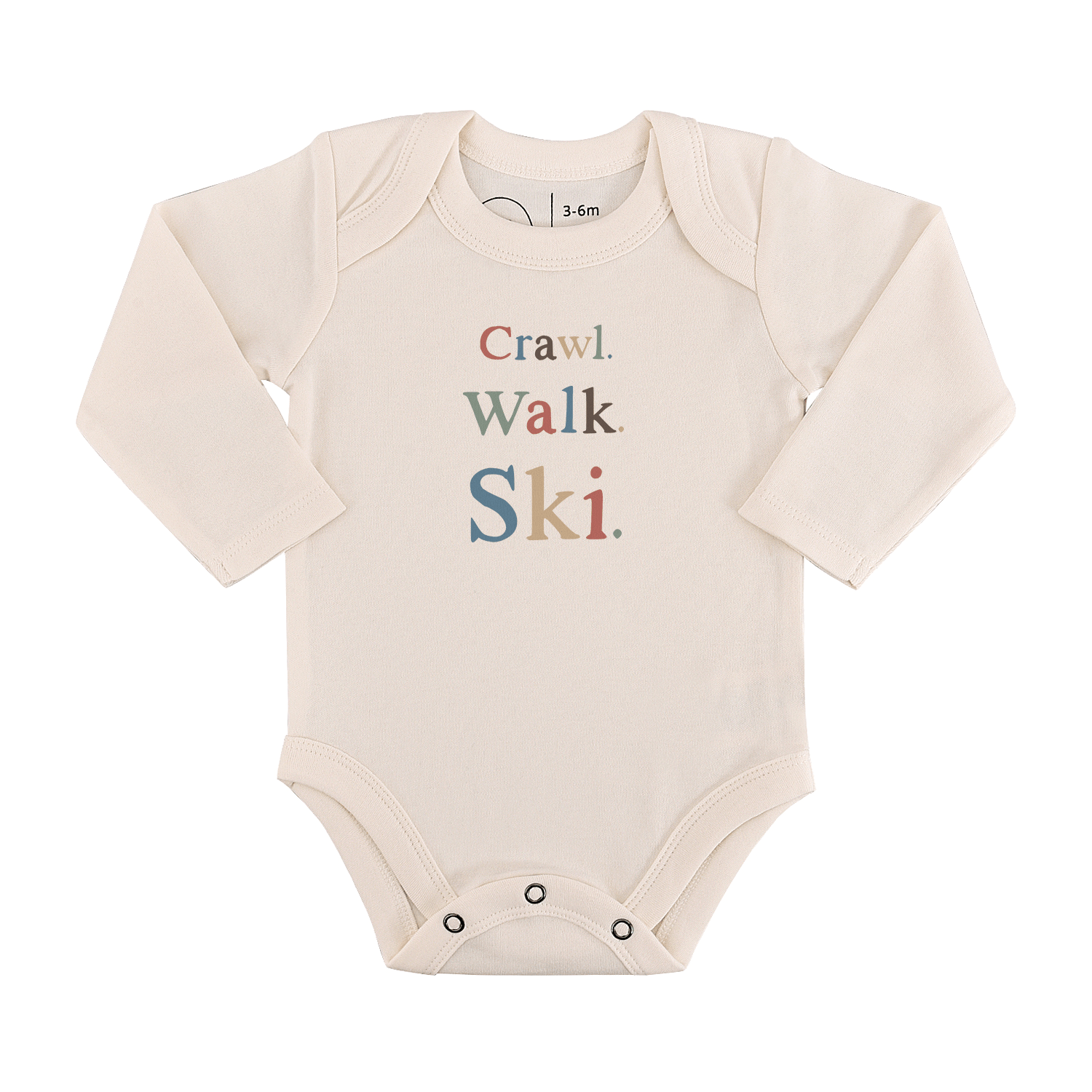 long sleeve graphic bodysuit | crawl walk ski