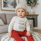 long sleeve graphic bodysuit | crawl walk ski