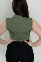 V Neck Sports Bra Top