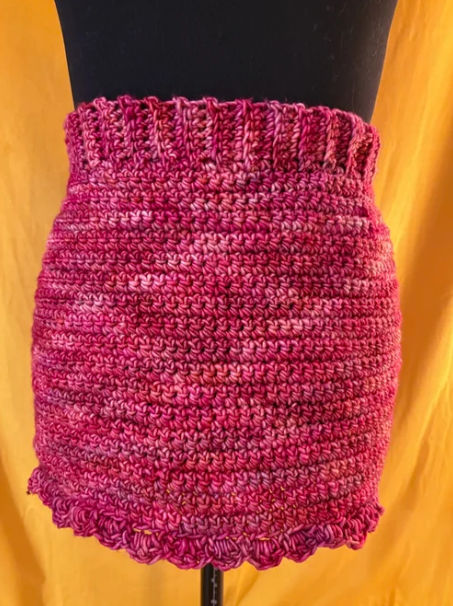 Fuchsia Waves Skirt