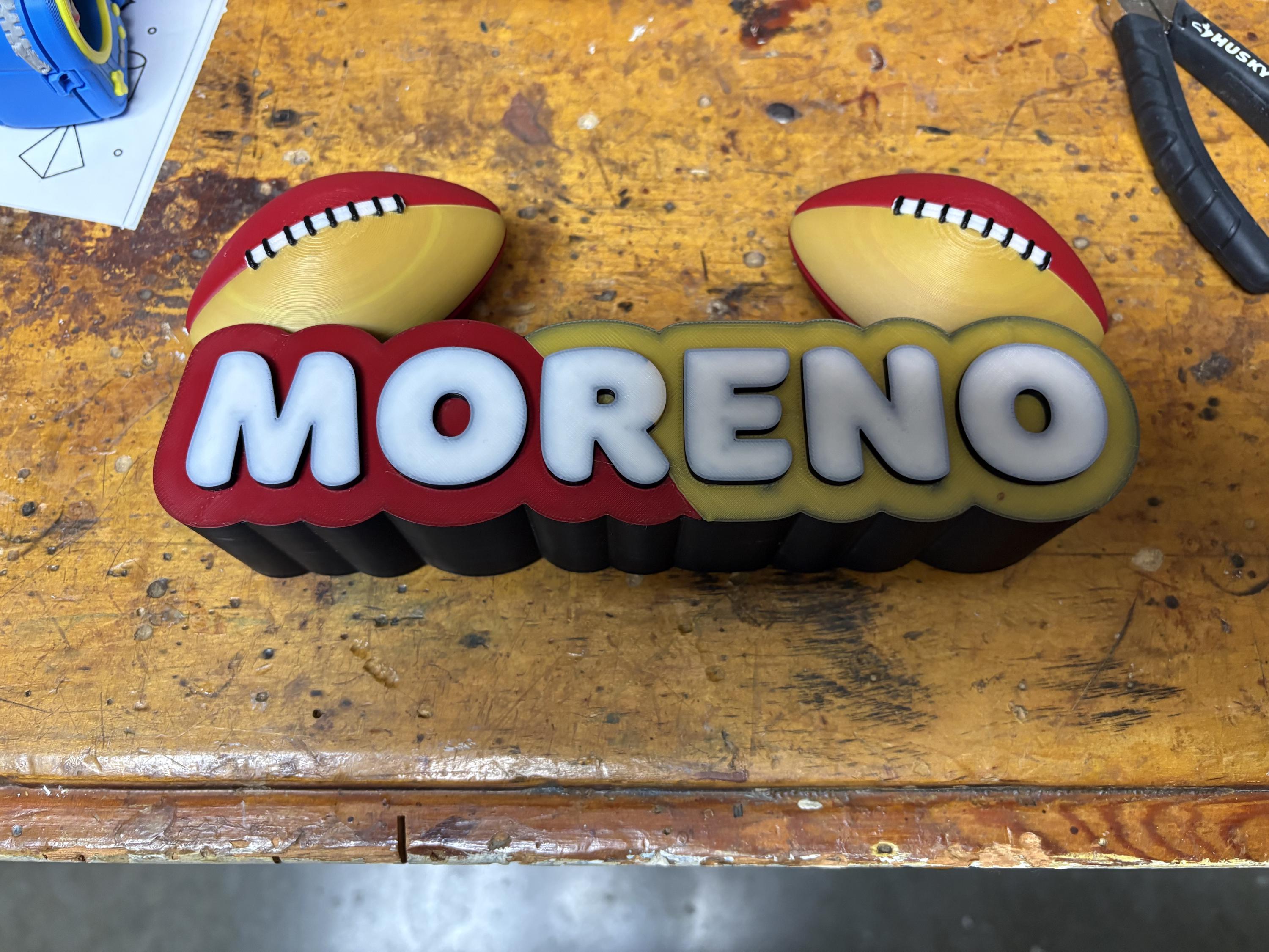 Custom 3D Printed Teacher Nameplate | Desk Sign with Custom Design