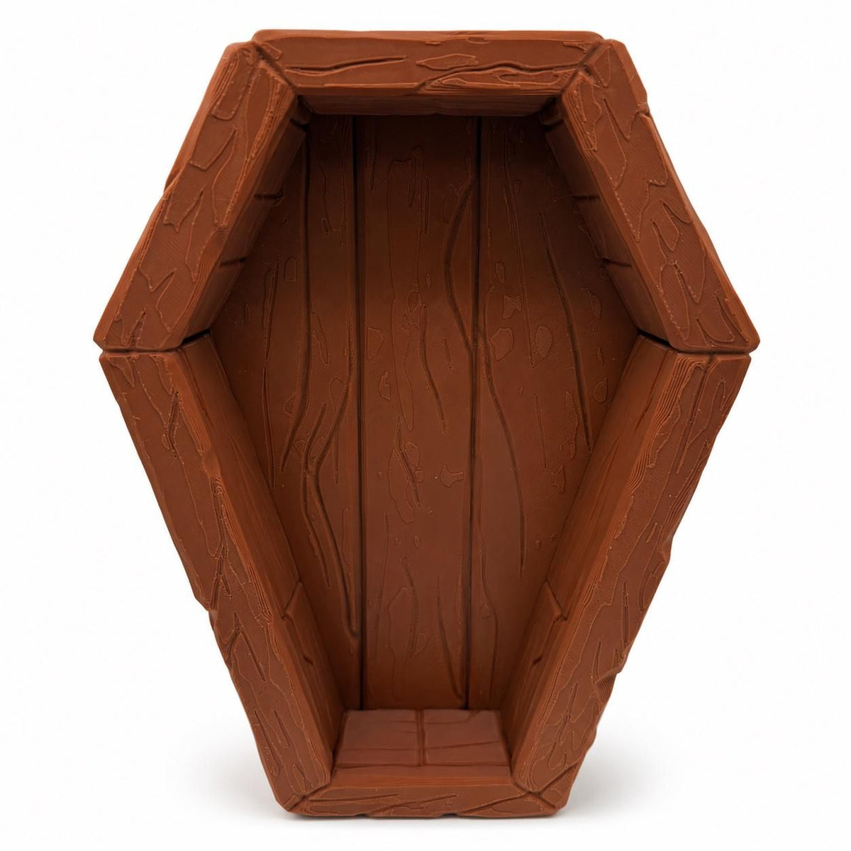 3D Printed Coffin Shelf | Faux Wood Display | Spooky Trinket Organizer