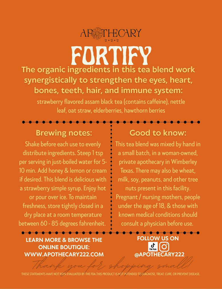 Organic Immune System Strengthening Tea Blend: Fortify